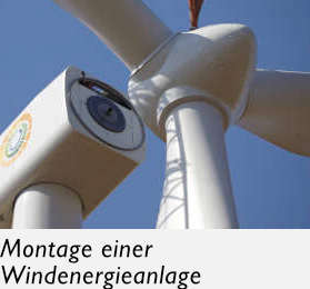Rotormontage an Windenergieanlage